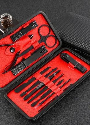 Маникюрный набор для ухода за ногтями, бровями и лицом на xr-437 12 предметов