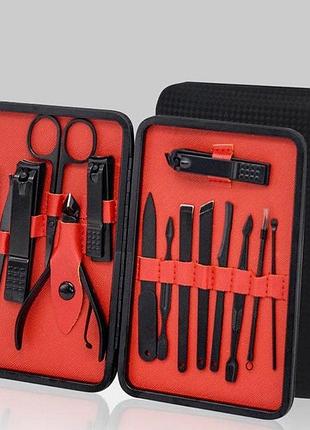 Маникюрный набор для ухода за ногтями, бровями и лицом на xr-437 12 предметов