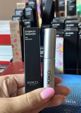 Тушь-гель для бровей kiko milano eyebrow designer gel mascara прозрачная, 6 мл