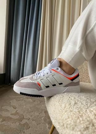 Adidas adidas drop step white beige low