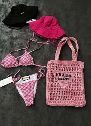 Сумка плетеная prada,авоская, шоппер