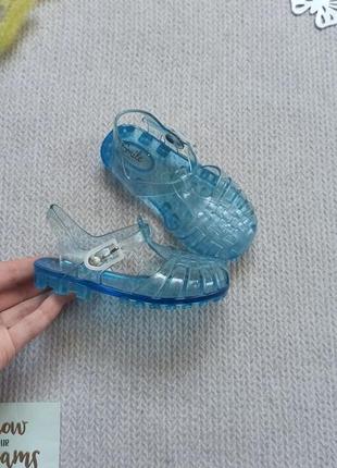 Детские резиновые босоножки 21 размер силиконовые прозрачные сандалии для девочки