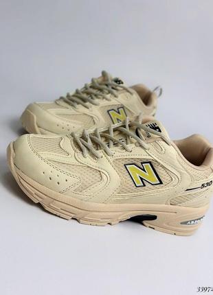 ▪️женские кроссовки new balance нью беланс 530 новые спортивные бежевые молочные кожаные(эко кожа-сетка-текстиль)легкие/удобные весна осень лето7 фото