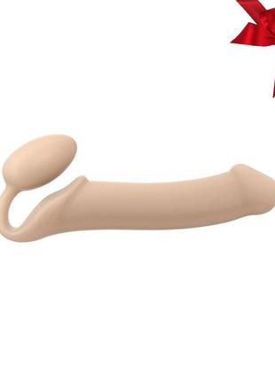 Безремневой страпон strap-on-me flesh xl, полностью регулируемый, диаметр 4,5см  so2352