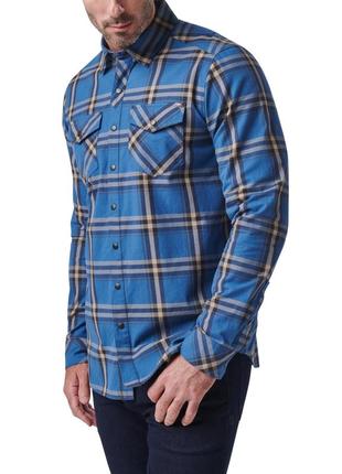 Рубашка тактическая 5.11 tactical gunner plaid long sleeve shirt m cobalt blue plaid3 фото