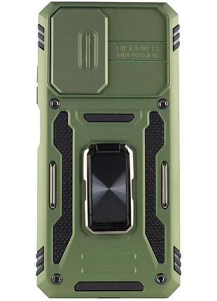 Ударостійкий чохол camshield army ring для xiaomi redmi note 11 pro 4g/5g / 11e pro / 12 pro 4g оливковий / army green 2