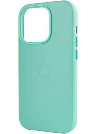 Кожаный чехол leather case (aa plus) with magsafe для apple iphone 13 pro max (6.7 дюйма) ice 6