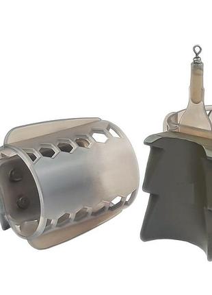 Кормушка фидерная с грунтозацепами профмонтаж feeder shot hold back stream 140г