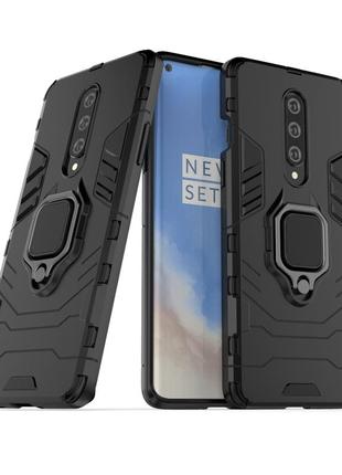 Чехол ring case для oneplus 8 бронированный бампер с кольцом черный