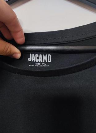 Футболка мужская черная прямая широкая jacamo man, размер 4xl.5 фото