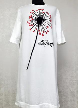 Love moschino трикотажна бавовняна сукня