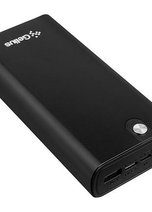 Power bank gelius pro edge 20000 mah портативна батарея повербанк 2хusb (gp-pb20-013) black