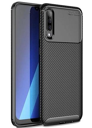Чохол fiji ultimate carbon для samsung galaxy a30s (a307) противоударный бампер чорний