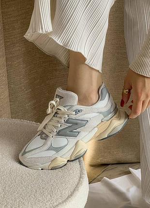 Женские кроссовки nb 9060 sea salt white
