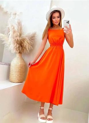 Оранжева сукня1 фото