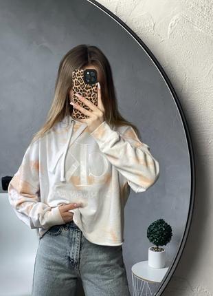 Новий кроп топ худі спортивна кофта з капюшоном calvin klein келвін кляйн без флісу