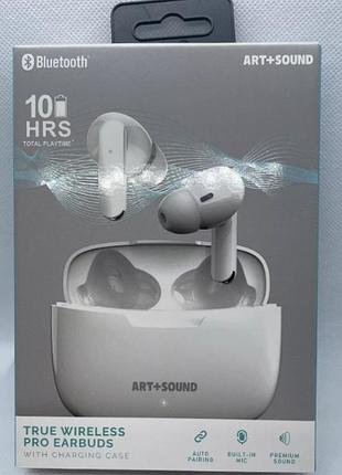 Бездротові навушники art+sound true wireless earbuds 10 годин заряджання