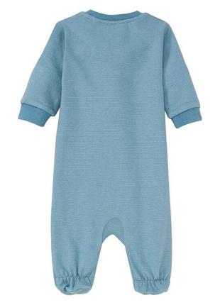 1~2 мес теплый человечек на флисе lupilu слип утепленный начес поддев комбинезон пижама для сна