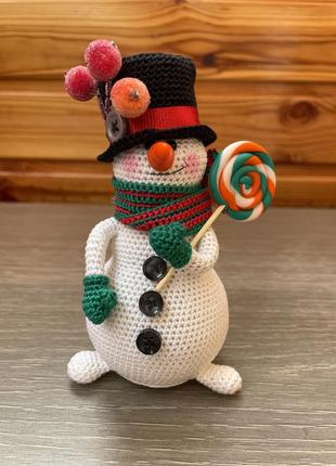 Интерьерная игрушка амигуруми маленькие снежочки