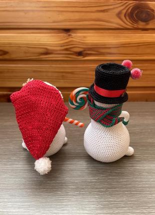 Интерьерная игрушка амигуруми маленькие снежочки