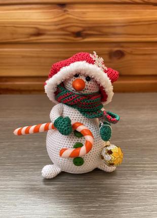 Интерьерная игрушка амигуруми маленькие снежочки