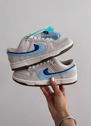 Кроссовки в стиле nike sb dunk
 ‘85 double swoosh light grey / blue premium1 фото