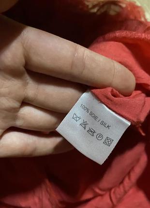 Летний коралловый сарафан люкс бренда 100% шелк4 фото