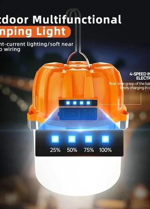 Led фонарь, автономная лампа 3000 mah акумулятор повербанк