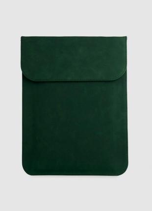 Чехол trier laptop для ноутбуков macbook 15-16" c подставкой зелений1 фото