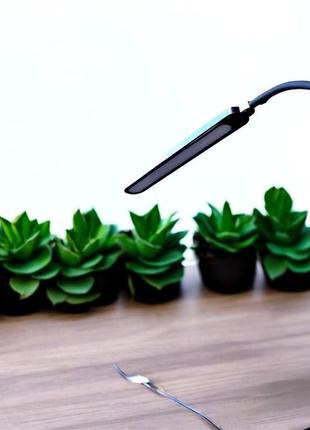 Настольная лампа на струбцине 20w в черном цвете sm 5511, usb