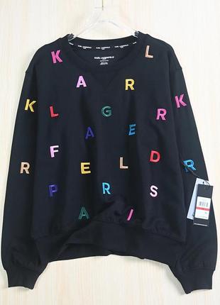 Свитшот karl lagerfeld черный с буквами