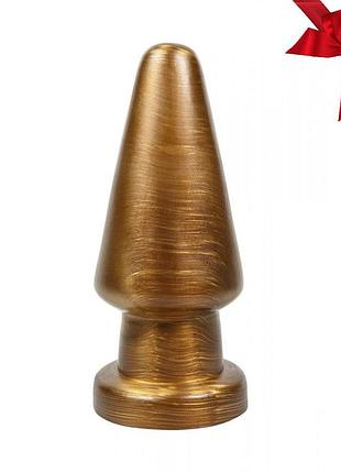 Большая анальная пробка chisa dark muscle gold  ch90103