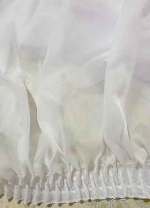 Тюль для кухни вуаль белый, высота - 1,30м, ширина - 3,0м (на карниз 2,0м)