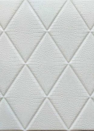 Самоклеящаяся 3d панель ромбы под кожу для стен и потолков шумоизоляция утепление легко моется ku-22