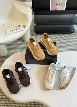 Кросівки ann andelman коричневі бежеві білі