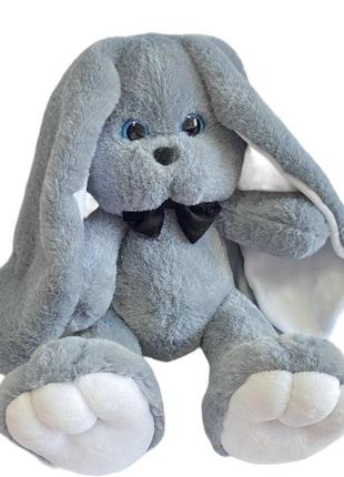М'яка іграшка зайчик лакі сірий 40 см м112/1