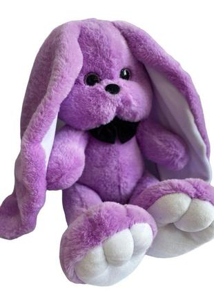 М'яка іграшка зайчик лакі лавандовий 33 см м112/0