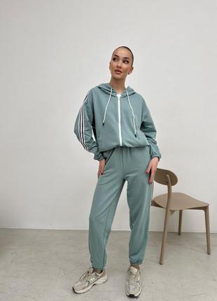 Спортивний костюм штани джоггери кофта на блискавці з капюшоном