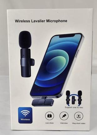 Сток!беспроводной петличный микрофон wireless microphone 2-в-1