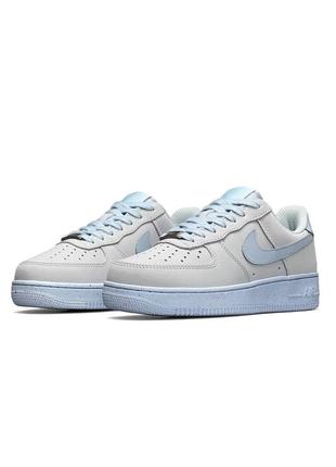 Nike air force 1 gray blue2 фото