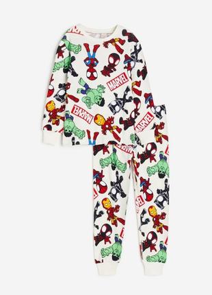 Пижама пижамы одежда для сна marvel h&m хлопок