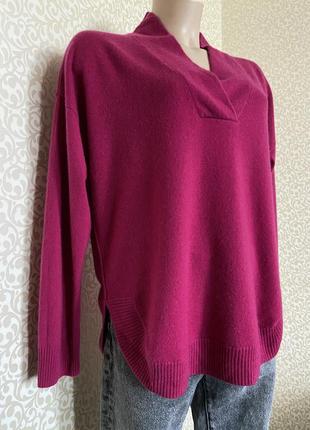 Розкішний светр кольору фуксія з органічного кашеміру repeat4 фото