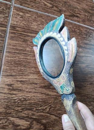Дзеркало з ручкою ручна робота вінтаж ретро стиль вінтажне екзотичне люстерко