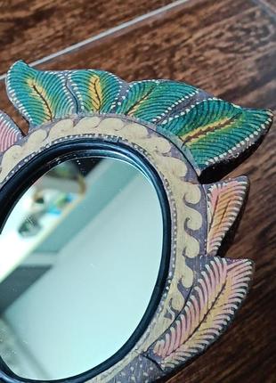 Дзеркало з ручкою ручна робота вінтаж ретро стиль вінтажне екзотичне люстерко