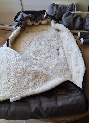 For kids детский зимний конверт на шерсти