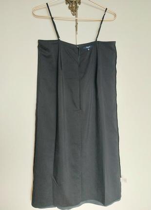 Шелковое черное платье madewell 6