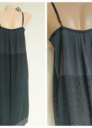 Шелковое черное платье madewell 5