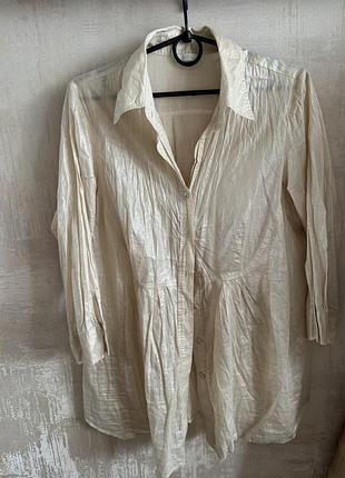 Легка блуза сорочка р.16. можна вагітній
