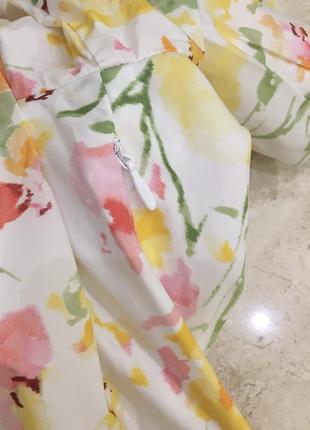 Нова.сукня міді з бавовни c&a flowers print puff sleeves cotton midi dress  size 36 s5 фото