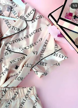 Сатиновая пижама виктория сикрет victoria's secret оригинал